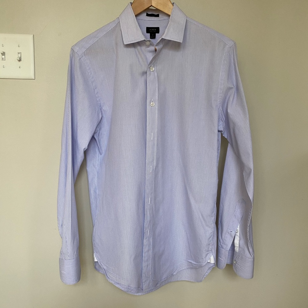 J Crew Ludlow 120’s Two-Ply Striped Dress Shirt